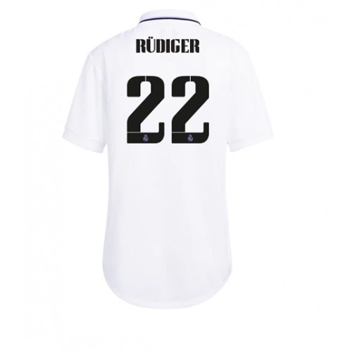Real Madrid Antonio Rudiger #22 Hjemmedrakt Kvinner 2022-23 Kortermet Real Madrid Antonio Rudiger #22 Hjemmedrakt Kvinner 2022-23 Kortermet